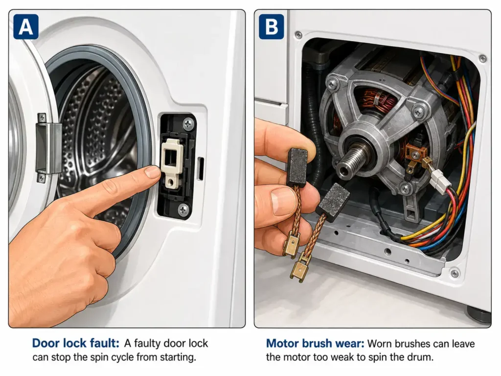 Washing machine not spinning