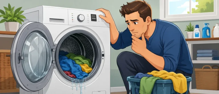 Washing machine not spinning with wet clothes inside the drum